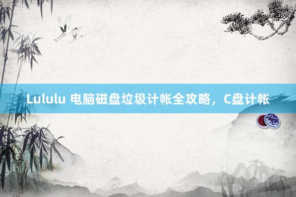 Lululu 电脑磁盘垃圾计帐全攻略，C盘计帐