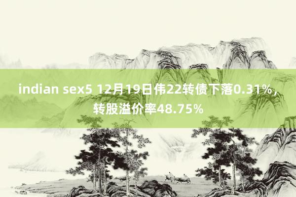 indian sex5 12月19日伟22转债下落0.31%，转股溢价率48.75%
