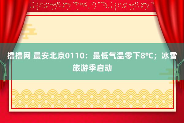 撸撸网 晨安北京0110：最低气温零下8℃；冰雪旅游季启动