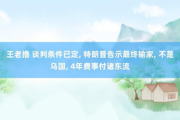 王老撸 谈判条件已定， 特朗普告示最终输家， 不是乌国， 4年费事付诸东流