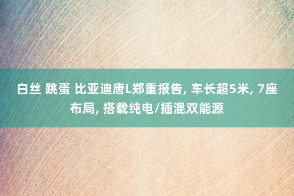 白丝 跳蛋 比亚迪唐L郑重报告， 车长超5米， 7座布局， 搭载纯电/插混双能源