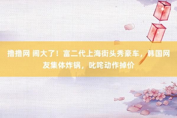撸撸网 闹大了！富二代上海街头秀豪车，韩国网友集体炸锅，叱咤动作掉价