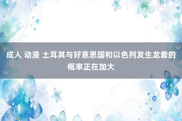 成人 动漫 土耳其与好意思国和以色列发生龙套的概率正在加大