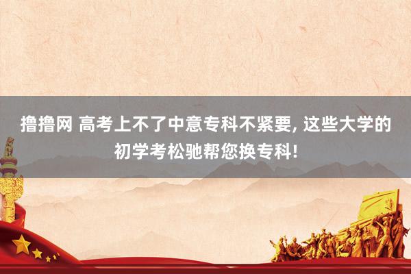 撸撸网 高考上不了中意专科不紧要， 这些大学的初学考松驰帮您换专科!