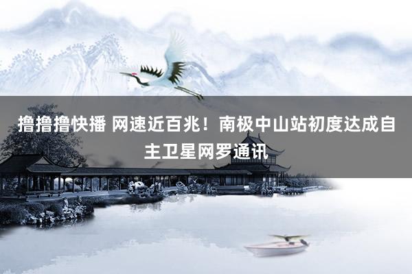 撸撸撸快播 网速近百兆！南极中山站初度达成自主卫星网罗通讯