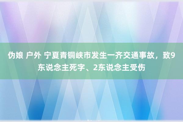 伪娘 户外 宁夏青铜峡市发生一齐交通事故，致9东说念主死字、2东说念主受伤