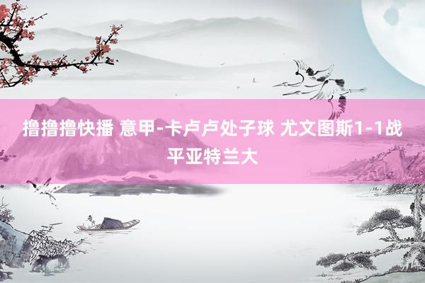 撸撸撸快播 意甲-卡卢卢处子球 尤文图斯1-1战平亚特兰大