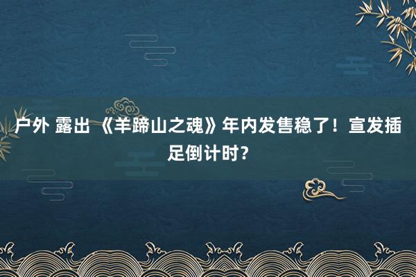 户外 露出 《羊蹄山之魂》年内发售稳了！宣发插足倒计时？