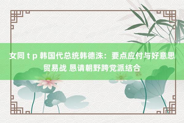 女同 t p 韩国代总统韩德洙：要点应付与好意思贸易战 恳请朝野跨党派结合