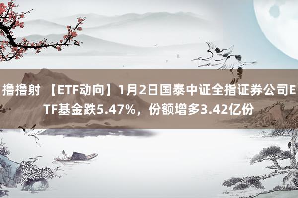 撸撸射 【ETF动向】1月2日国泰中证全指证券公司ETF基金跌5.47%，份额增多3.42亿份