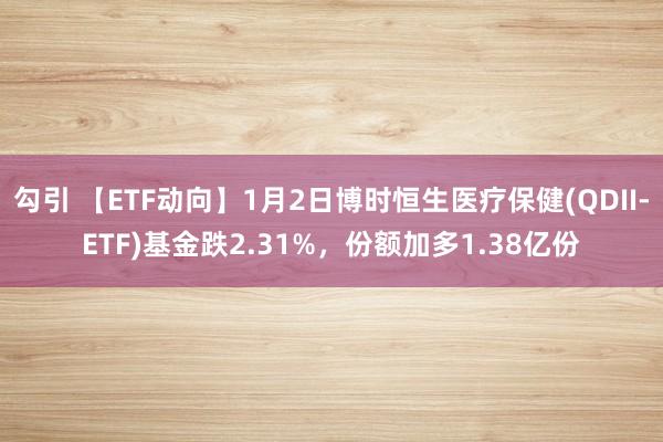 勾引 【ETF动向】1月2日博时恒生医疗保健(QDII-ETF)基金跌2.31%，份额加多1.38亿份