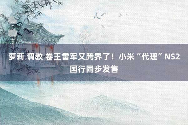 萝莉 调教 卷王雷军又跨界了！小米“代理”NS2国行同步发售