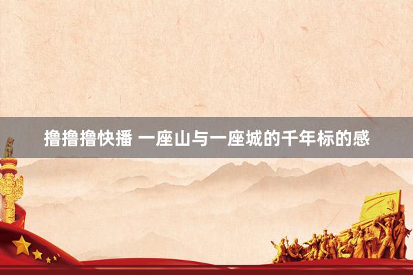 撸撸撸快播 一座山与一座城的千年标的感
