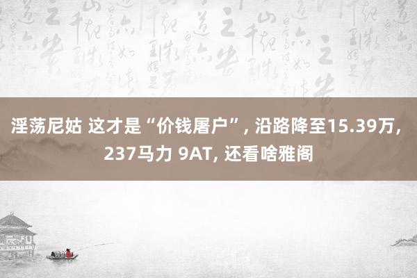 淫荡尼姑 这才是“价钱屠户”， 沿路降至15.39万， 237马力 9AT， 还看啥雅阁