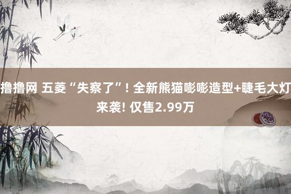 撸撸网 五菱“失察了”! 全新熊猫嘭嘭造型+睫毛大灯来袭! 仅售2.99万