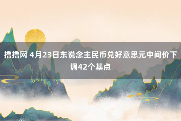 撸撸网 4月23日东说念主民币兑好意思元中间价下调42个基点