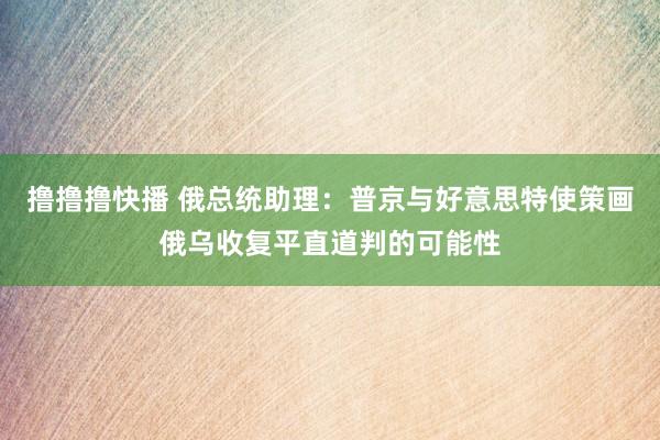 撸撸撸快播 俄总统助理：普京与好意思特使策画俄乌收复平直道判的可能性