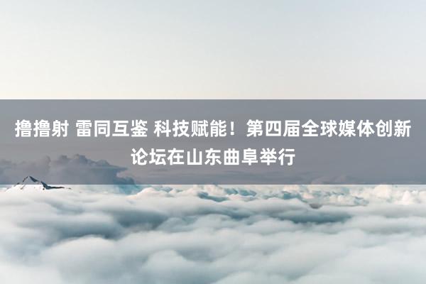 撸撸射 雷同互鉴 科技赋能！第四届全球媒体创新论坛在山东曲阜举行